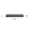 Small Rustic Embossed Wood Floating Wall Shelf - Black
